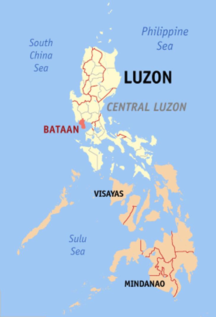 Bataan Locator Map